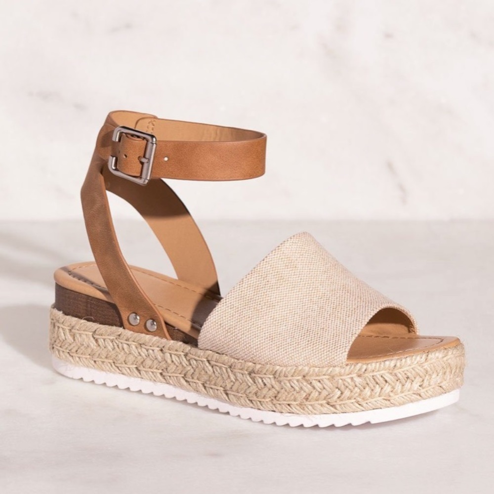 Two toned canvas Espadrille sandal - Picture 3 of 9